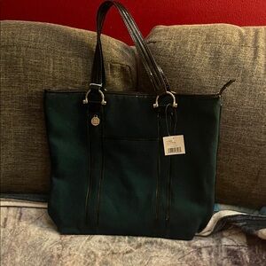 Liz Claiborne Dark Green Tote Bag